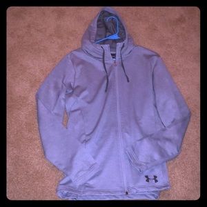 Gray under armor men’s zip up